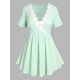 thumbnail image 1 of Blusa Talla Extra Manga Larga Cuello V Ahuecado Rosegal  Blusas Tallas Grandes, 1 of 5