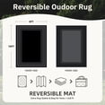 thumbnail image 2 of SIXHOME Outdoor Rug 8'x10' Waterproof Reversible Patio Rug Boho Geometric Indoor Outdoor Rugs Lightweight Plastic Straw Ourdoor Carpet for RV Camping Deck Balcony Modern Porch Decor Black and Gray, 2 of 7
