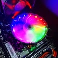 thumbnail image 4 of 120mm CPU Cooler Computer Host Fan Cooling Fan Desktop PC Computer Cooler CPU Radiator 12V 3Pin for Intel LGA 2011/1200/1150 No light 1PC, 4 of 5