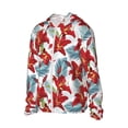 thumbnail image 2 of Pofeuu Lilies Flowers Print Sun Protection Outdoor Lightweight Full Zip UV Cooling Hoodie Long Sleeve Summer Clothing for Outdoor Hiking-XX-Large, 2 of 5