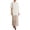 White, variant on Levmjia Summer Plus Size Women Casual Dress Solid Color Lace Patchwork Short Sleeve Round Neck Loose Fit Soft Breathable Flowy Maxi Dress for Beach Vacation