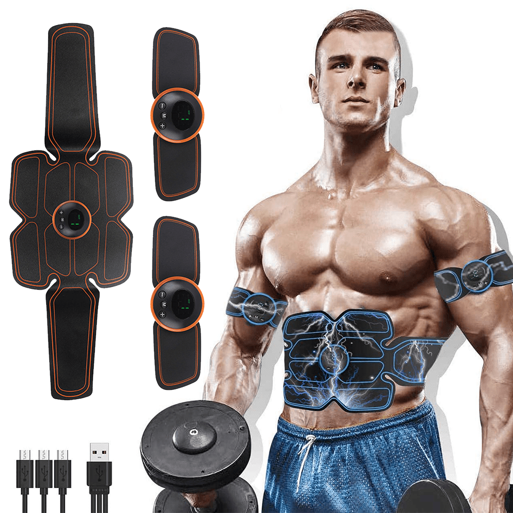 ABS Stimulator Muscle Toner Abdominal Toning Belt Home Gym Fitness Trainer USB 