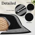 thumbnail image 4 of Black Geometric Pillow Covers 24x36 Inch Cal King Size, Greek Key Design Abstract Modern Art Decorative Pillowcase with Zipper, Microfiber Breathable Pillowcases for Sofa Bed Living Room, 4 of 9