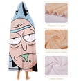 thumbnail image 4 of Rick And Morty Wearable Blanket Cloak Arctic Velvet Hooded Blanket Soft Fuzzy Hoodie Blanket Cape for Adults Kids 60"x80", 4 of 8