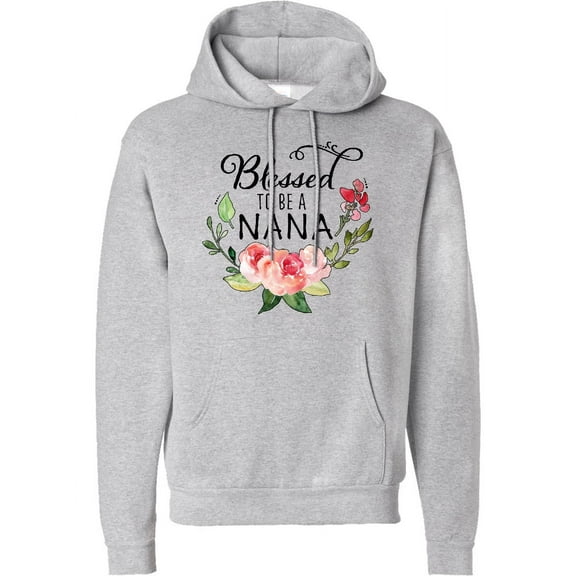 Inktastic Blessed to Be a Nana with Flowers Adult Hoodie Sweatshirt