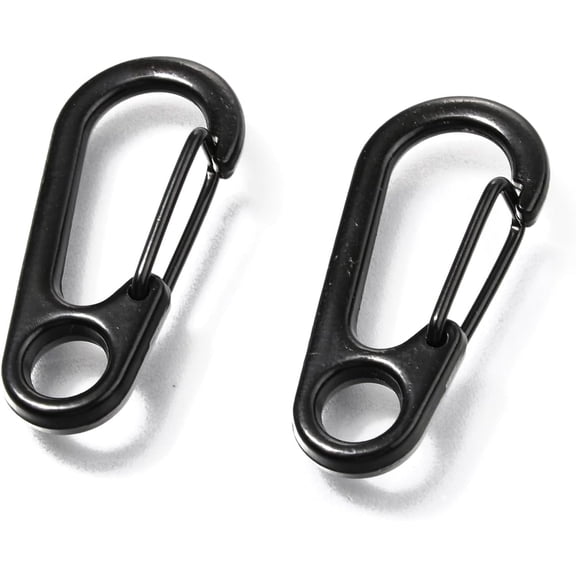 20pcs 20Pcs Zinc Alloy Rock Climbing Safety Clasp Key Clasps Electrophoresis Black Quick Link Clasp Metal Keychain Clip Hook Clasps for Necklaces Keychain Handbag Jewelry Making 31.5x14.5x7mm