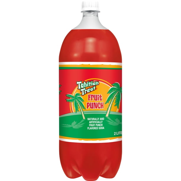 Tahitian Treat Original Fruit Punch Soda, Caffeine-Free, 2L Bottle