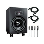 Adam Audio Sub8 8-Inch Powered Studio Subwoofer with Microphone Cable Bundle
