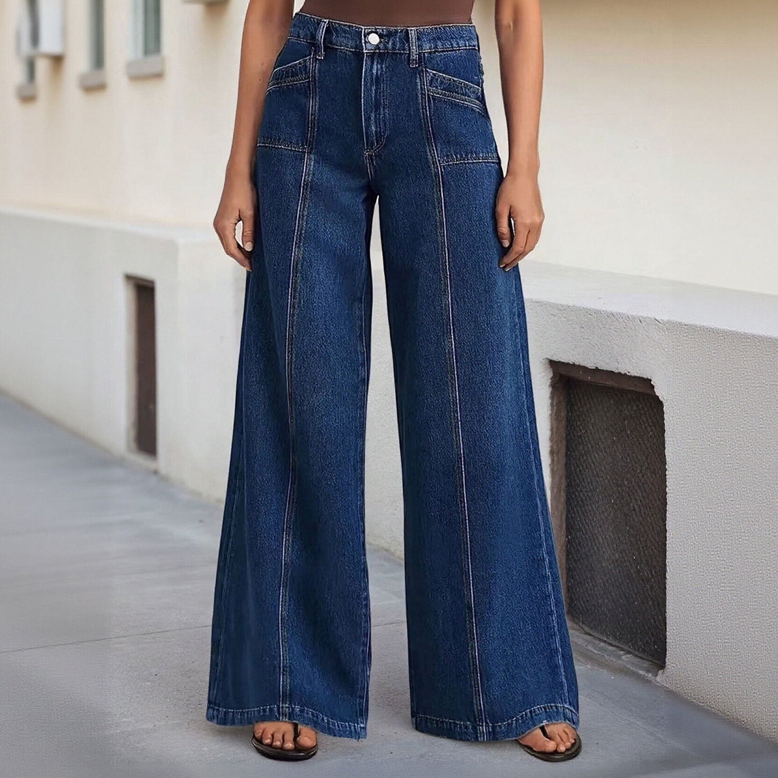 Byworldtasic Womens Wide Leg Jeans High Waisted Baggy Stretchy