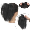 thumbnail image 2 of Messy Straight Hair Bun Synthetic Chignon Donut Updo Hairpieces Elastic Band Short Ponytail Extension, 2 of 6