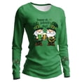 thumbnail image 4 of ClodeEU Women's St Patrick's Day Sweatshirt ,Cute Long Sleeve Pullover Top B-Green,Womens Plus L, 4 of 6