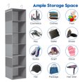 thumbnail image 6 of coastal rose Hanging Closet Organizer, 6-Shelf Storage Shelves with 3 Divisible Drawers & Side Pocket for Closet & RV, Baby Nursery Closet Organization, 6 of 7