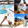 thumbnail image 7 of SKYSONIC Marble Pattern Tumbler Stainless Steel Double Wall Vacuum Reusable Insulated Mug with Straw and Built-in Coaste for Cold and Hot Beverages, 20oz, 7 of 7
