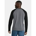 thumbnail image 3 of George Men's and Big Men's Raglan Tee with Long Sleeves, Sizes S-3XL, 3 of 5