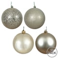 thumbnail image 2 of Vickerman 2.75" Champagne 4-Finish Ball Ornament Assortment, 20 per Box, 2 of 3