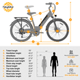 thumbnail image 3 of Heybike Cityscape 2.0 Electric Bike 500W Electric City Cruiser Bicycle Up to 50 Miles with Removable Battery, UL Certified 26" Electric Commuter Bike for Adults, 7-Speed and Front Suspension, 3 of 5