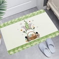 thumbnail image 3 of CoreLiving Easter Door Mat Outdoor Entrance Doormat Happy Easter Eggs Floral Design Bunny Rabbit Absorbent Non Slip Coir Rug Indoor/Outdoor Use for Front Porch Patio Home Decor 16"x24", 3 of 8