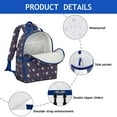 thumbnail image 4 of Hedgehog Pattern Backpack for School,Cute School Bag,Schoolbag with Adjustable Shoulder Straps & Padded Back,15.25"x11.5"x5.25", 4 of 6