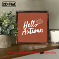 thumbnail image 5 of 2D Flat, 1pc Rustic Wooden Plaque - Autumn Welcome Sign with Hello Autumn Text - Farmhouse Fall Wall Decor in BrownRed - Thanksgiving, Halloween Decoration - Easy Hang with Pre-Drilled Holes - No, 5 of 9