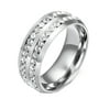 Two Row Wedding Band Ring Cz Eternity Men Women Ginger Lyne Collection