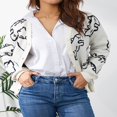 thumbnail image 2 of Women‘s Knit Sweater Aesthetic Harajuku Oversized Pullover Button Down Open Front Cardigan Outwear, 2 of 6