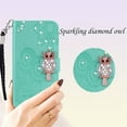 thumbnail image 6 of Compatible with Samsung Galaxy A23 5G Flip Case for Women,Glitter Cute Owl Rhinestone Pu Leather Wallet with Cards Slot Cash Pockets Case for Samsung Galaxy A23 5G 6.6'' MTY-Green, 6 of 16