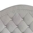 thumbnail image 4 of Home Design Bruce Queen Tufted Upholstered Platform Bed Frame with Wingback Headboard and Nailhead Trim, Silver Gray, Easy Assembly, 4 of 5