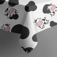 thumbnail image 5 of White Cow Black Spot Pattern Square Tablecloth,Waterproof Square Table Cover,Wipeable Spillproof Washable Table Cover for Home Kitchen Party Decor 52"x52"(132x132cm), 5 of 6