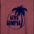 thumbnail image 3 of Instant Message - Live Simple - Women's Lightweight French Terry Long Sleeve Shirt, 3 of 6