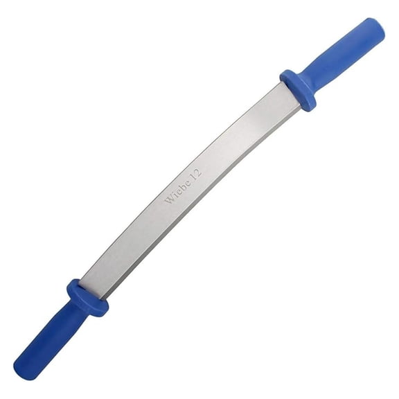 12 Inch Fleshing Knife Hide Tanning Fleshing Tool – Dual Handle Hide Scaping Flesher Tool Leather and Taxidermy Supplies