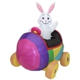 thumbnail image 4 of Northlight Inflatable Lighted Easter Bunny with Egg Car Outdoor Decoration - 4', 4 of 7
