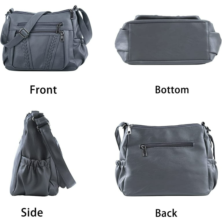 Stylish Crossbody Bag Purses for Women Pocketbooks Soft PU Leather Ladies  Square Purse Multi Pocket Shoulder Bag For Daily Use, Zip Front Satchel Handbag  Crossbody Purse Messenger Bags, Casual Shoulder Bag For