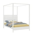 thumbnail image 3 of Haven Canopy Bed with Square Post and Wood Headboard (Full), White, 3 of 9