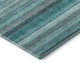 thumbnail image 4 of Addison Rugs Mayfield Washable Transitional Stripes Teal Runner Rug, 2'3" x 7'6", 4 of 5