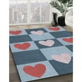 thumbnail image 3 of Ahgly Company Machine Washable Indoor Rectangle Transitional Jeans Blue Area Rugs, 4' x 6', 3 of 7