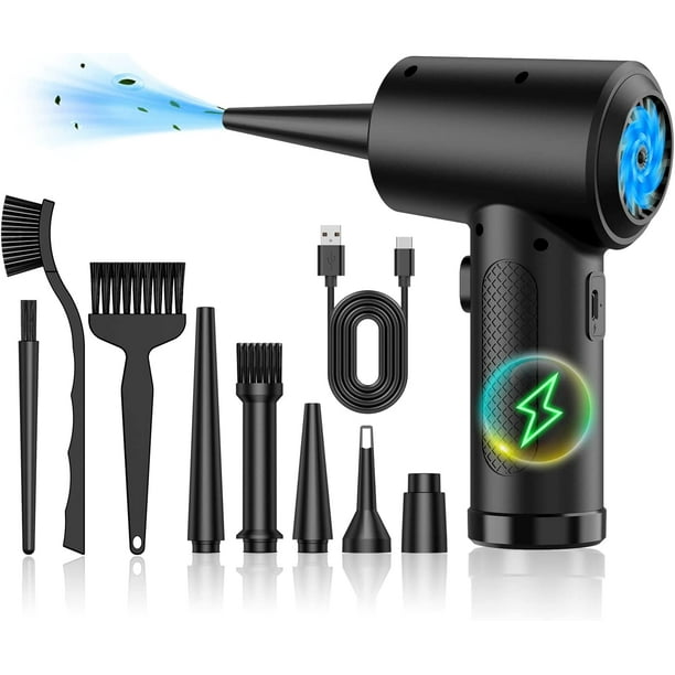 Plumero de aire - Limpiador de teclado para escritorio - Sin plumero de aire - Reutilizable - Buen reemplazo para lata de aire - Plumero de aire eléctrico de 91000 RPM - Plumero de aire inalámbrico de