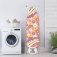 thumbnail image 4 of HELLHERO Iron Pad Covers 15x54 Inches Polyester with Adjustable Straps Fastener Straps for Home Laundry Room Use Pastel-toned Retro Striped Floral Style, 4 of 6