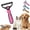 pink, variant on Pet dematting comb, Double Sided Pet Grooming Brush for Removing Loose Hair, Mats, Tangles & Undercoat, Stainless Steel Grooming Tool for Long & Short Hair(orange)