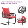 thumbnail image 4 of DEXTRUS Adult 3 Piece Metal Outdoor Bistro Sets with 2 Chairs and 1 Table, Black/Red, 4 of 6