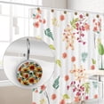 thumbnail image 4 of Sunflower Shower Curtain Hooks（Set of 12）for Home Hotel Shower Rods Bathroom Crystal Glass Print Stainless Steel Round Curtain Hooks, 4 of 5