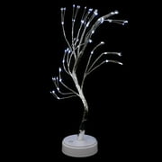 2 Pcs LED Tree Light Desktop Shape Lamp Creative Night Lovely Pearl Lights Decor