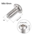 thumbnail image 2 of Unique Bargains Vis de Machine de Sécurité Torx M8x16mm en Acier Inoxydable 304 Lot de 10, 2 of 5