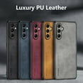 thumbnail image 2 of Case For Samsung M35 5G Case Luxury Matte Leather Phone Back Cover For Samsung Galaxy M 35 Capa Silicone Shell Shockproof Bumper Red For Samsung M35 5G, 2 of 6