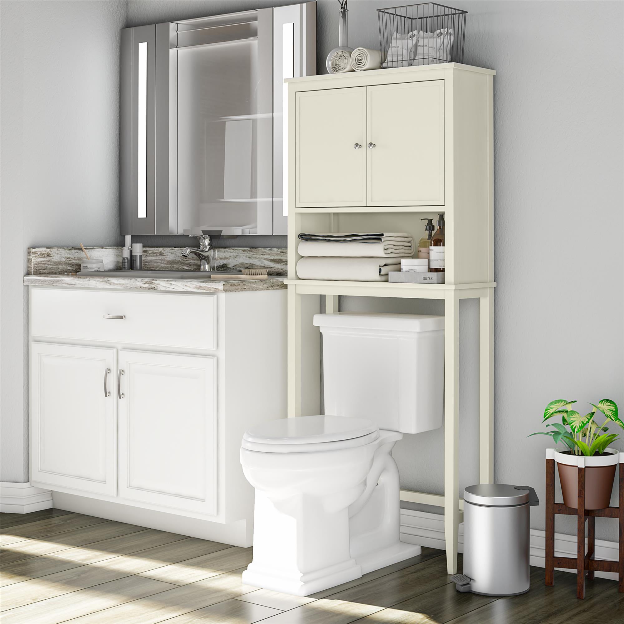 Bathroom Over the Toilet, Bathroom Storage Space Saver, with 3Shelves and 1Door