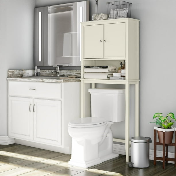 SystemBuild Franklin Over the Toilet Storage Cabinet, Soft White