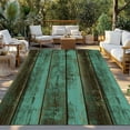 thumbnail image 3 of Fsddascl Retro Wood Grain Outdoor Rug for Patio/Deck/Porch, Non-Slip Large Area Rug 4 x 6 Ft, Farm Green Smear Vintage Wooden Indoor Outdoor Rugs Washable Area Rugs, Reversible Camping Rug Carpet, 3 of 5