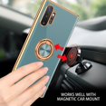 thumbnail image 4 of for Samsung Galaxy Note 10 Plus Case with Ring Holder Kickstand 360 Degree Rotation  Car Finger Soft TPU Slim Cover Shockproof Protective Phone Case for Samsung Note 10 Plus, Gray Green, 4 of 8
