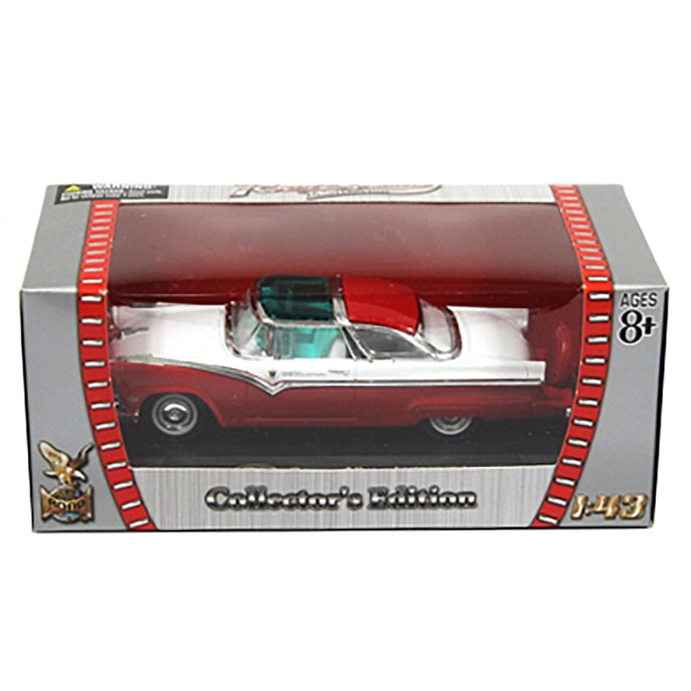 1955 Ford Crown Victoria Red and White 1/43 Diecast Model Car by
