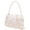 #A05-White, variant on Classic Lace 3D Rose Evening Clutch for Women, Detachable Metal Chain Shoulder Crossbody Formal Purse for Bridal Wedding Guest Prom Cocktail,Purple