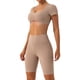 thumbnail image 1 of Gibobby Conjunto de pantalones de yoga Gym Running Fashion Speed Dry Sports Traje de yoga para mujeres(Caqui,G), 1 of 2